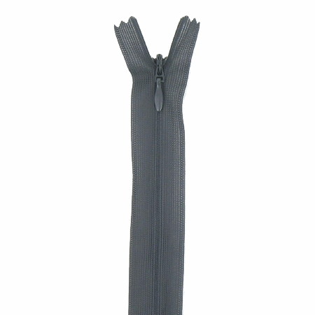 fermeture éclair invisible 40 cm gris