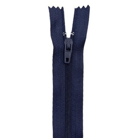 fermeture éclair nylon n°3 non séparable 25 cm bleu nuit