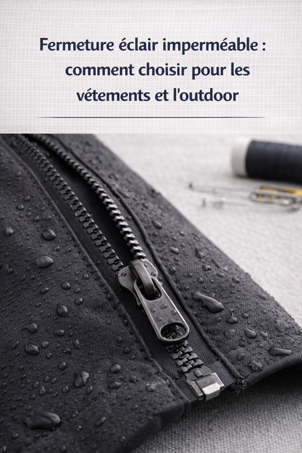 Fermeture éclair imperméable : comment choisir pour les vêtements et l’outdoor