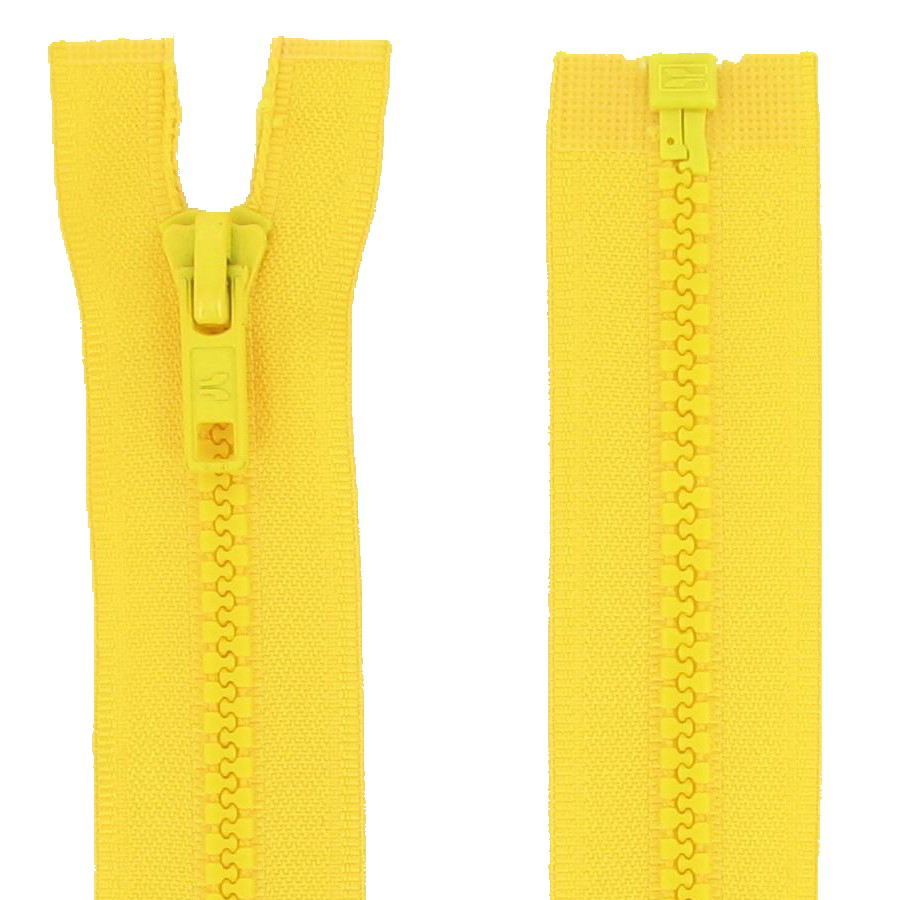 Fermeture éclair injectée séparable 75 cm jaune