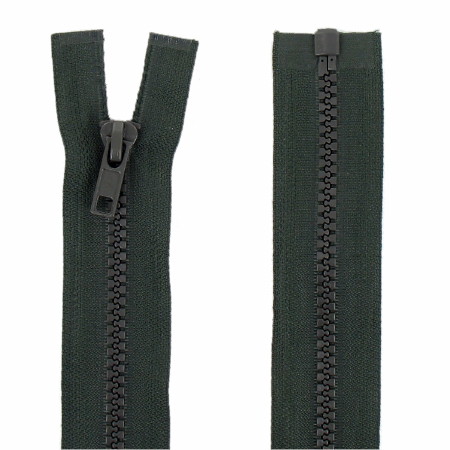 Starlet24 - Fermeture éclair En Plastique - 5 Mm -Grossièrement Divisible, Vert Olive, 55 Cm