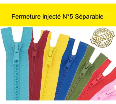 Fermeture éclair séparable injecté N°5