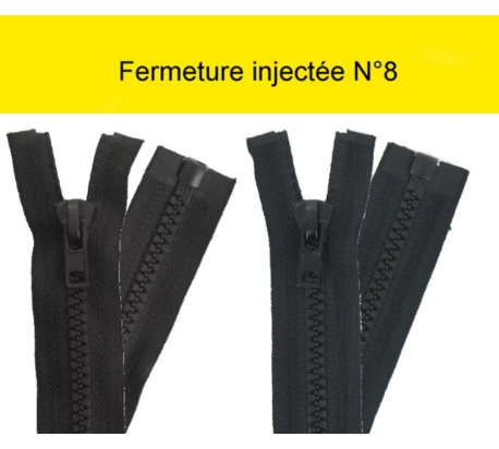 Fermeture éclair séparable injecté N°8