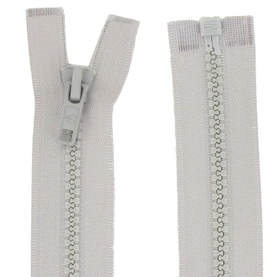 Fermeture éclair injectée séparable 50 cm gris clair
