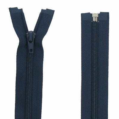 fermeture éclair spirale n°6 séparable 30 cm bleu marine