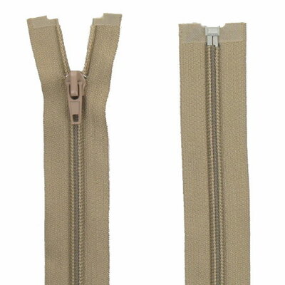 fermeture éclair spirale n°6 séparable 35 cm beige