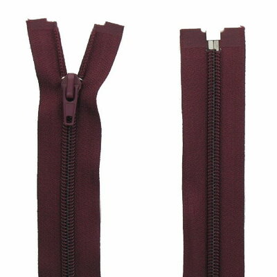 fermeture éclair spirale n°6 séparable 35 cm bordeaux
