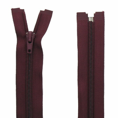 fermeture éclair spirale n°6 séparable 40 cm bordeaux