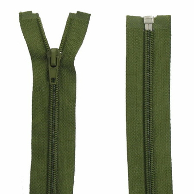 fermeture éclair spirale n°6 séparable 45 cm vert armée