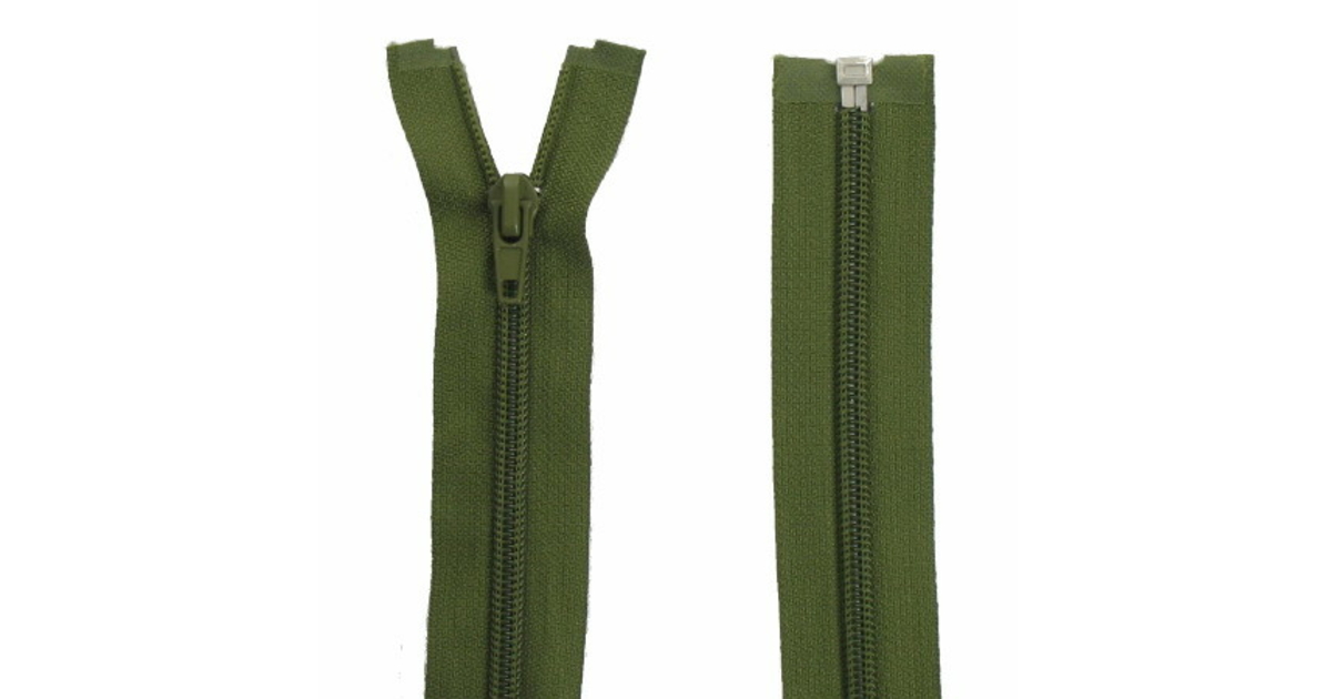 Lot De 5 Fermetures éclair Vertes 20 Cm - Non Séparables - Idéales Pour Pochettes