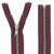 fermeture éclair métal argenté n°5 séparable 75 cm bordeaux