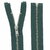 fermeture éclair métal argenté n°5 séparable 55 cm vert foncé