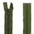 fermeture éclair métal bronze N°5 séparable 40 cm vert armé
