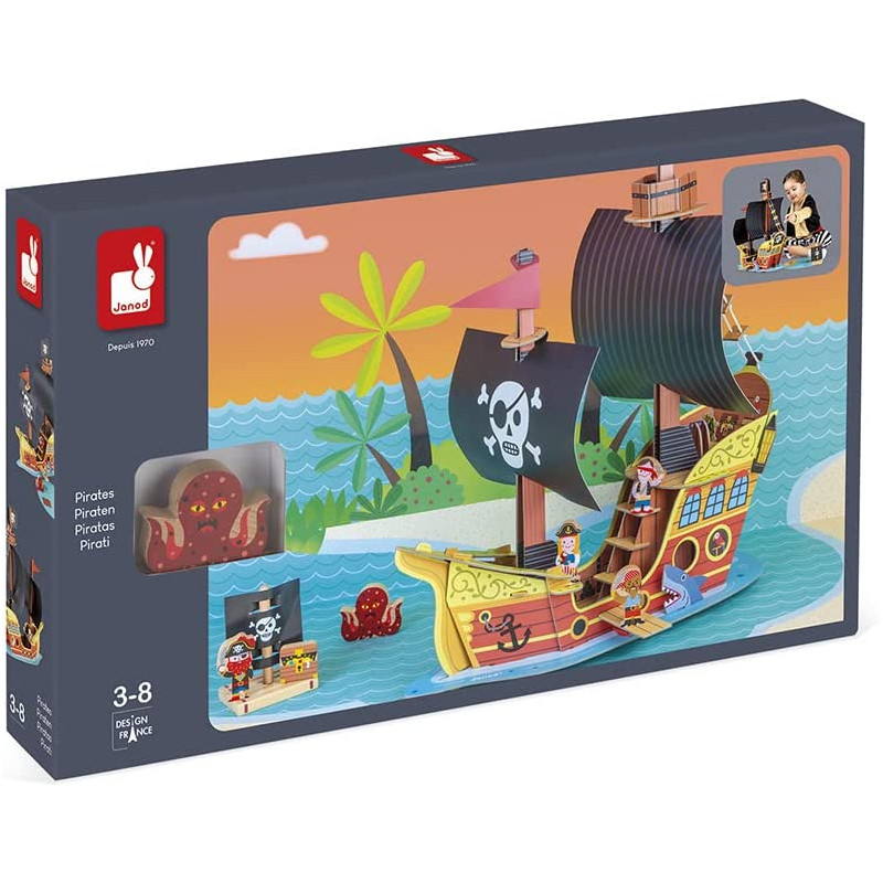 bateau-pirates-story-7-figurines-en-bois-janod