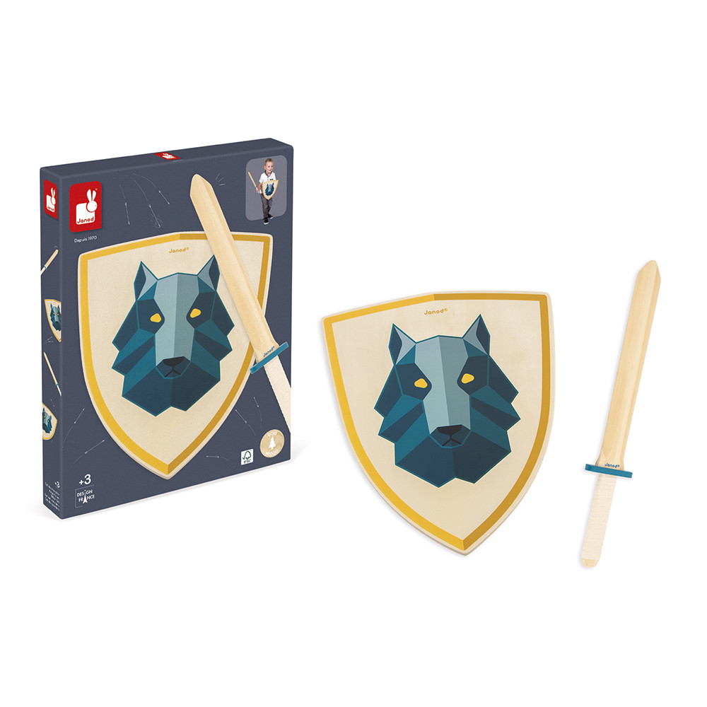 set-chevalier-bouclier-epee-loup-janod