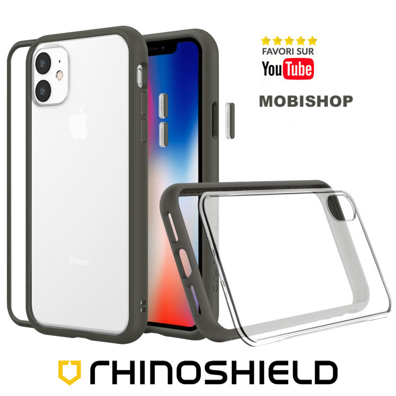 Coque Rhinoshield Modulaire Mod NX™ graphite iPhone 11 - Protection iPhone  iPad AirPods/iPhone 11 - Mobishop Saint-Etienne
