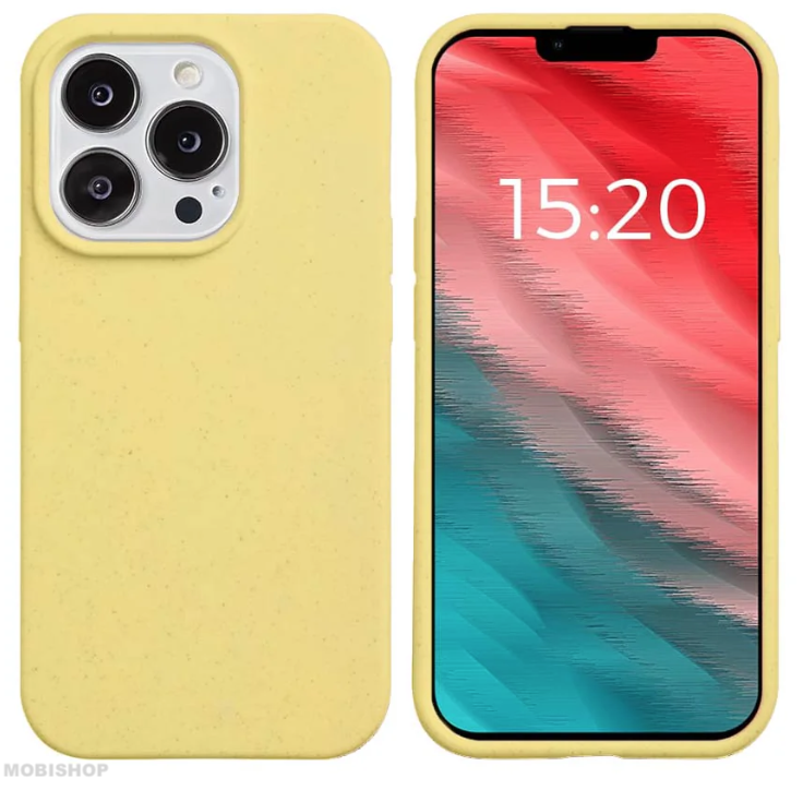 Coque Biod Gradable Iphone Pro Max Jaune Mobishop St Etienne