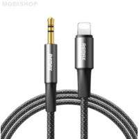 Câble adaptateur Lightning / Jack Tressé 3.5mm REMAX C25 - 1.2M - Noir