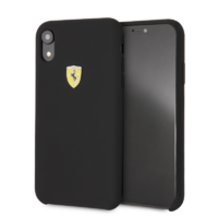 Coque Ferrari silicone noir iPhone XR