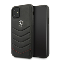 Coque Ferrari cuir noir iPhone 11