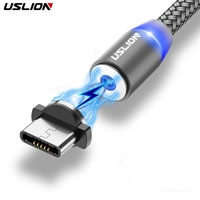 Câble Uslion USB-C magnétique tissus 1m