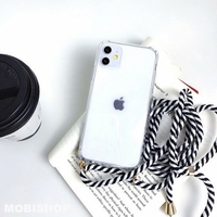 Coque Antichoc Cordon Noir Blanc iPhone 11
