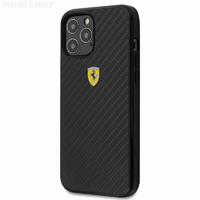 Coque Ferrari en fibre de carbone iPhone 12 / 12 Pro