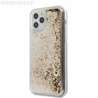 Coque Guess iPhone 12 Pro Max paillettes flottantes dorées