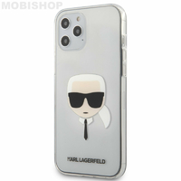 Coque Karl iPhone 12 Pro Max transparente visage Karl Lagerfeld