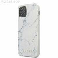 Coque Guess iPhone 12 / 12 Pro marbre blanche