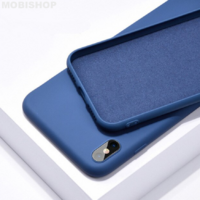 Coque silicone iPhone X XS bleu foncé
