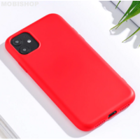 Coque silicone iPhone 11 rouge