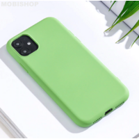 Coque silicone iPhone 11 vert