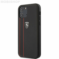 Coque Ferrari iPhone 12 Mini cuir noir