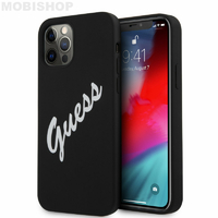 Coque Guess silicone noir iPhone 12 / 12 Pro