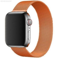 Bracelet en metal orange pour Apple Watch 42/44mm