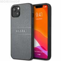 Coque Guess iPhone 13 saffiano gris