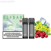 Pack de 2 Pods ELFA 2ml 20mg ElfBar - Cranberry Raisin