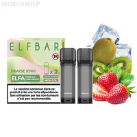 Pack de 2 Pods ELFA 2ml 20mg ElfBar - Fraise Kiwi