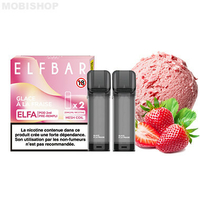 Pack de 2 Pods ELFA 2ml 20mg ElfBar - Glace à la Fraise