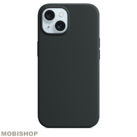 Coque silicone iPhone 15 Plus noir