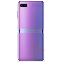 Remplacement vitre arrière partie basse Samsung Galaxy Z Flip violet