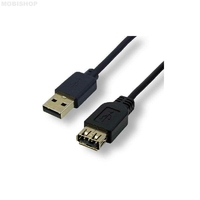 Rallonge USB 2.0 Type A mâle / femelle MCL Samar - 5m Noir