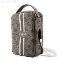 Sac Pochette de voyage universel Guess PU 4G imprimé rayures Marron (Sortie USB-A)