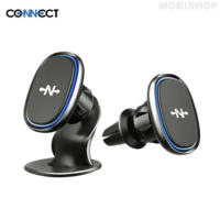 Support Smartphone Magnétique pour Voiture CONNECT MC-SV01 avec 2 Fixations Noir