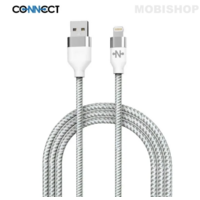 Câble Data USB vers Lightning CONNECT MC-CLB4 Nylon Tressé 12W (1m) Blanc