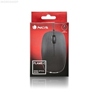 Souris Optique Filaire NGS Flame 1000 DPI Taille Standard - Noir
