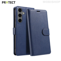 Coque rabat Galaxy S25 bleu