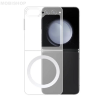 Coque Silicone MagSafe Compatible pour Samsung Galaxy Z Flip 5 5G F731 Transparent