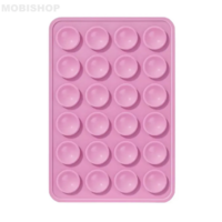 Support Ventouse Silicone Universel pour Smartphone Rose